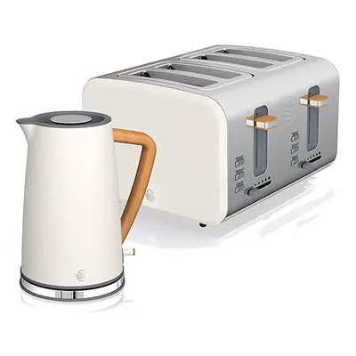 Swan Nordic Rapid Boil Jug Kettle 1.7 & Slice Toaster Matt Finish