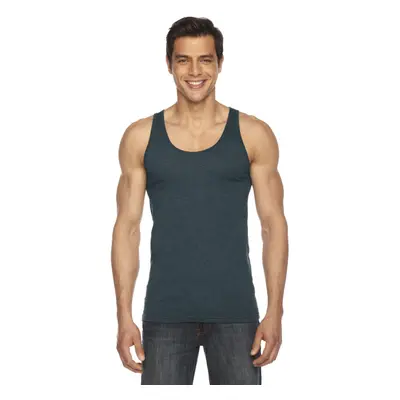 American Apparel Men 50/50 Tank Size Black Aqua