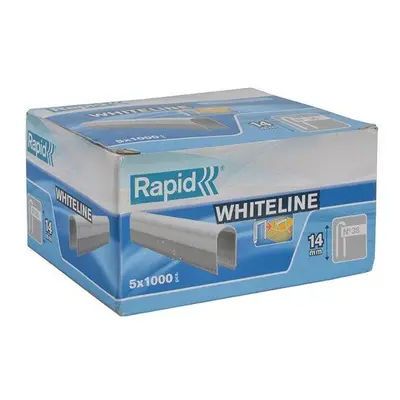 Rapid 36/14 14mm DP x 5m White Staples Box of x