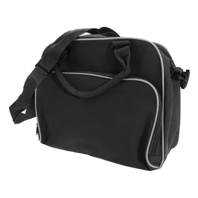 (One Size, Black/White) Bagbase Compact Junior Dance Messenger Bag (15 Litres) (Pack of 2)