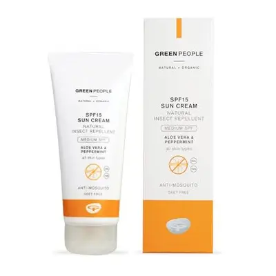 SPF15 Sun Cream with Natural Insect Repellent 100ml | Natural, Organic Sunscreen with Citrepel75