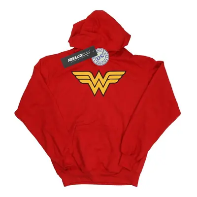 (9-11 Years, Red) DC Comics Girls Wonder Woman Logo Hoodie