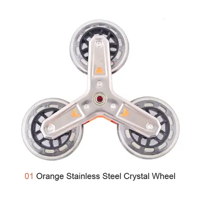 (Orange) Shopping Cart Wheels Stair Climbing Barrow Laundry Trolley Tyre Replacement