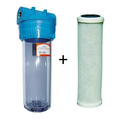 (1/2", Carbon) 3/4" 1" Bsp Whole House Water Purifier Filter System Kit with Filters Included