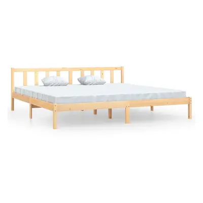 vidaXL Bed Frame Wooden Bed Base Solid Wood Pine 180x200 cm Super King Size