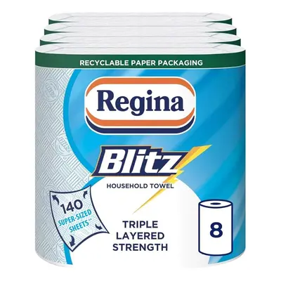 REGINA Blitz Household Towel, Super-Sized Sheets, Triple Layered Strength, Rolls