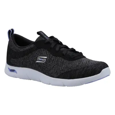 (Black, (Adults')) Skechers Arch Fit Refine Polyester Women's Black/White Trainers