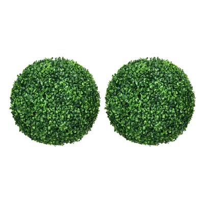 HOMCOM Set of Artificial Topiary Balls Indoor Outdoor Faux Boxwood Balls