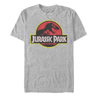 Jurassic Park Men's Classic Movie Logo T-Shirt Athletic Heather XX-L