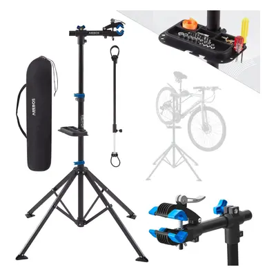 AREBOS Bike Repair Stand | Adjustable | Folding | capacity 30kg | 360Â° | Blue-Black