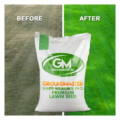 (5KG) Groundmaster Hardwearing Tough Garden Premium Back Lawn Grass Seed Various Sizes