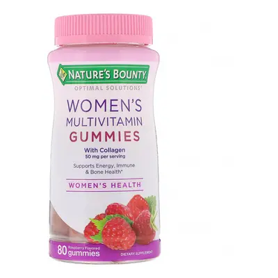 Nature's Bounty, Optimal Solutions, Women's Multivitamin Gummies, Raspberry Flavored, Gummies