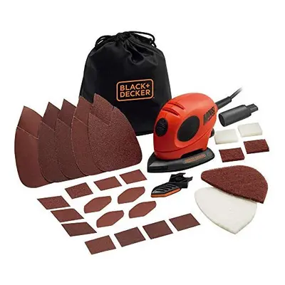 BLACK+DECKER W Detail Mouse Electric Sander with Removable Quick Fit Tips and Sanding Sheets, KA