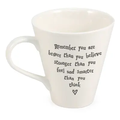 East of India Porcelain Mug - Remember you are braver than you think