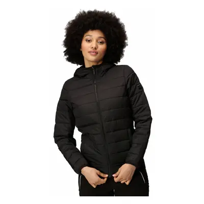 (8, Black) Regatta Womens Helfa Insulated Quilted Padded Hooded Jacket Coat