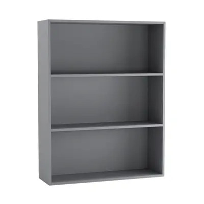 (80cm Grey) Wide Shelf Tier Wooden Bookcase Cabinet Storage Shelving Display Shelves Unit