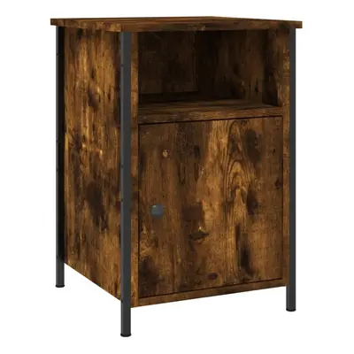 (smoked oak) vidaXL Bedside Cabinet Bedside Table Side Table Sonoma Oak Engineered Wood