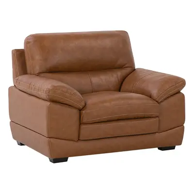 Armchair HORTEN Faux Leather Brown