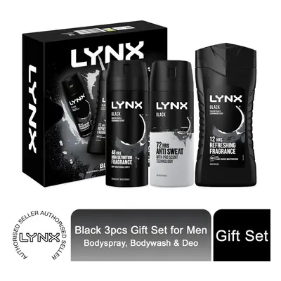 (Buy 1) Lynx Black Bath & Body Trio Gift Set for Him