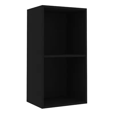 vidaXL 2-Tier Book Cabinet Black 40x30x76.5 cm Engineered Wood bookshelf