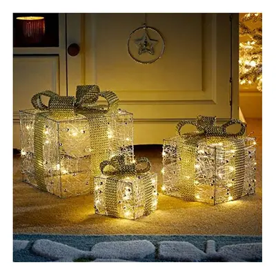 45 LED Light Up x Gift Boxes Festive Decoration Xmas Wire Light Up