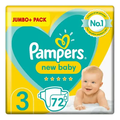 Pampers Premium Protection Size Jumbo Bag (72 x Nappies) Baby Toddler