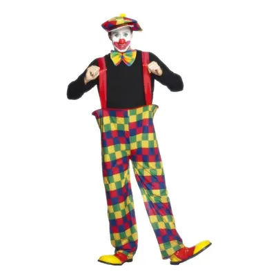 Smiffy's Hooped Clown Adult Costume - clown mens costume circus fancy dress outfit hooped adults