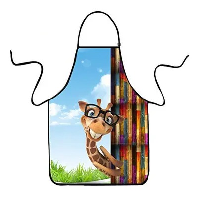 VIPbuy Novelty 3D Giraffe Print Apron Funny Kitchen Apron Waterproof Pinny Bib Apron Wipe Clean 