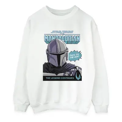 (5XL, White) Star Wars The Mandalorian Mens Mando Comic Cover Sweatshirt