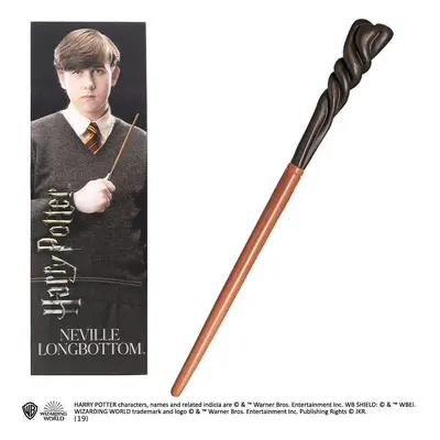 Noble Collection PVC Neville Longbottom Magic Wand & Bookmark Set