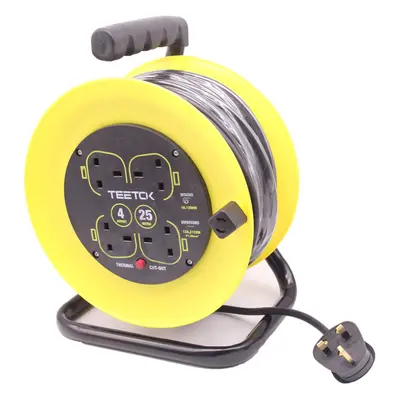 (50M) 15/25/50M Extension Cable Reel 4Way Power Strips