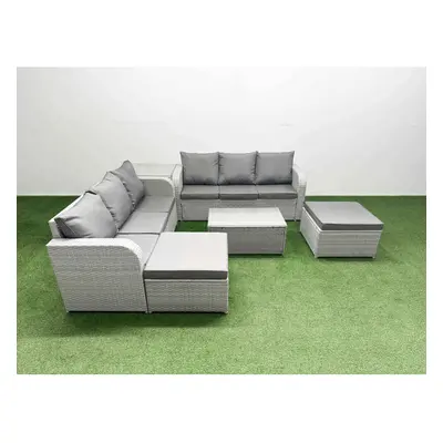 Fimous Outdoor Garden Furniture Sets Seater Wicker Rattan Furniture Sofa Sets with high Back Lou