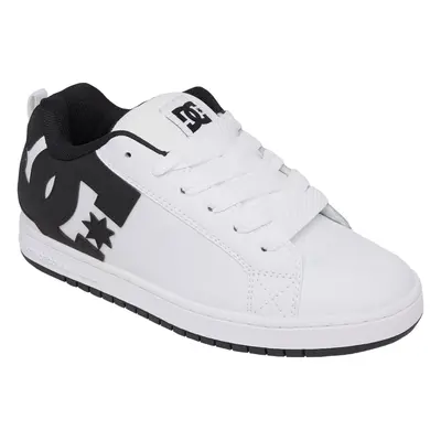 (10.5 UK, White/Black) DC Shoes Mens Court Graffik Leather Low Top Skater Trainers Sneakers Shoe