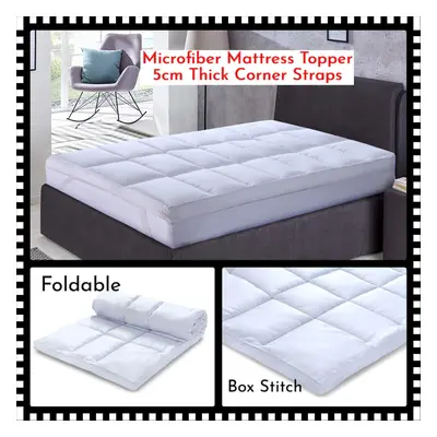 (5cm Micro Fiber Mattress Topper (Super King)) Soft & Cooling Hotel Quality (Microlite) Micro Fi