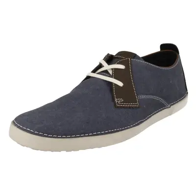 (UK 6, Denim Blue Texile) Mens Clarks Casual Shoes Neelix Vibe - G Fit