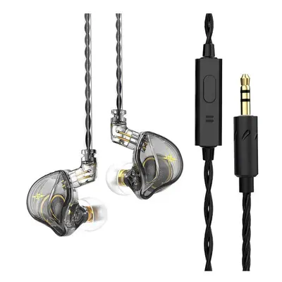 (Grey, With Mic) In-Ear Earphones 1D Hi-Fi Bass Earbuds Deep Bass Stereo Monitor Headphones Spor