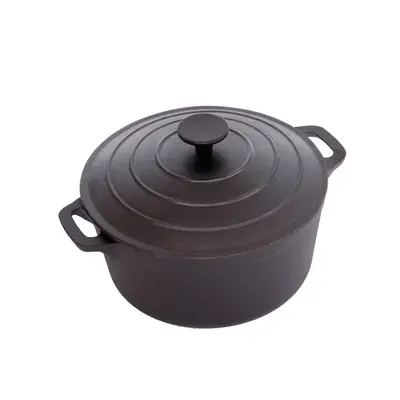 Oypla 4L Cast Iron Non Stick Casserole Dish Pan with Lid