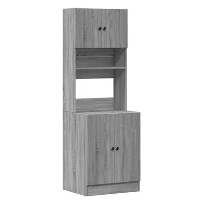 (grey sonoma, x x cm) vidaXL Kitchen Cabinet Storage Unit Sideboard Tall Cupboard Engineered Woo