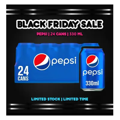 (Pepsi Cans 24x330ml) Wholesale Drinks, Bulk Cases of Soft Drinks, Monster, Fanta, Coke, Pepsi a