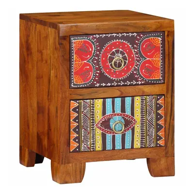 (1 pcs) vidaXL Bedside Cabinet 35x35x45 cm Solid Wood Acacia bedside table nightstand