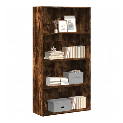 vidaXL Bookcase Smoked Oak 80x30x152 cm Engineered Wood