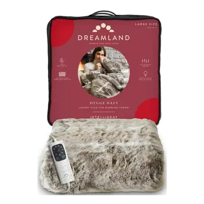 Relaxwell Deluxe Alaskan Husky Faux Fur Heated Throw