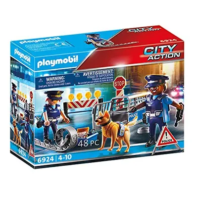 Playmobil Police Roadblock Playset Multicolor, Dimensions (LxWxH) cm: 7.5 x x 4.5