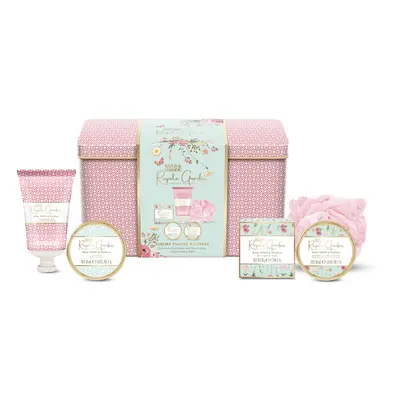 Royale Garden Rose, Poppy & Vanilla Luxury Pamper Keepsake Tin Gift Set - Vegan Friendly (Pack o