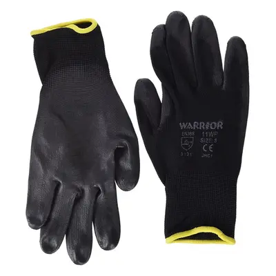 Warrior Work Gloves, NB8/M (Size 8/Medium) Black- Set of