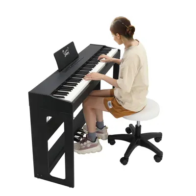 Glarry Keys Full Weighted Keyboards Digital Piano W/ Stand Pedals Headphone