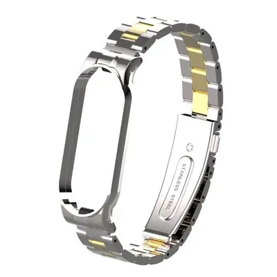 (#02) Colorful Stainless Steel Watch Strap Replacement Watch Band for Xiaomi Miband