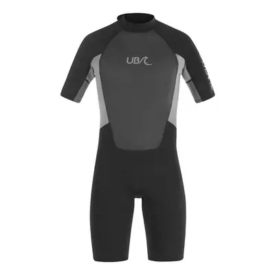 (M, Black/Grey) Urban Beach Mens Blacktip Monochrome Short-Sleeved Wetsuit