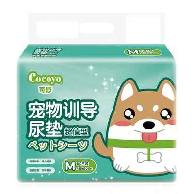 (L) Non-woven Fabric Wood Pulp Pet Training Diaper Water Proof Strong Absorption Instant Solidif