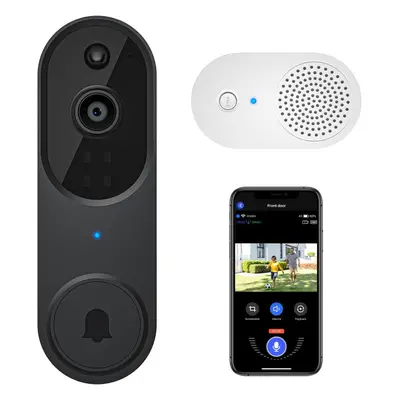 1080p Wireless Video Doorbell Indoor Ring Chime, Enhanced Security 2-Way Audio, HD Night Vision,